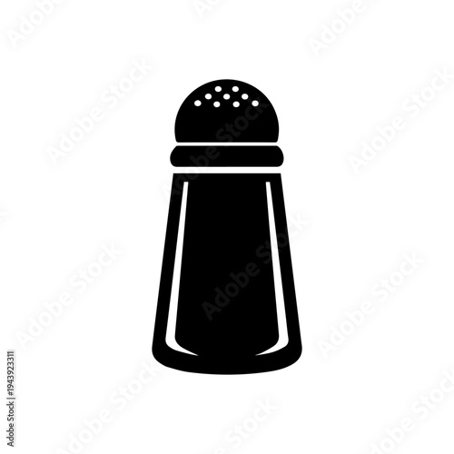Pepper spice shaker symbol representing kitchen seasoning container for food flavor Vector illustration