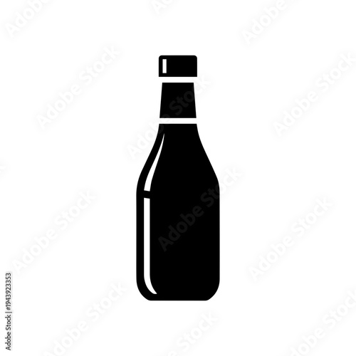 Sauce bottle kitchen condiment container symbol for food service and restaurant use Vector illustration