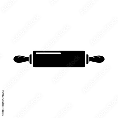 Classic rolling pin baking utensil icon for bakery cooking and pastry preparation Vector illustration