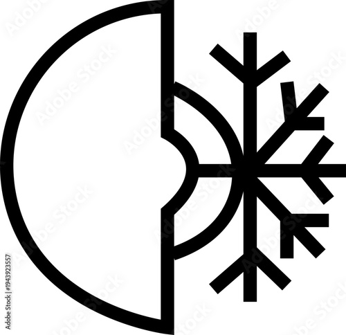 Snowflake icon, winter symbol stars banner sparkle effect for holiday decoration, Christmas frames and seasonal festive design elements silhouette vector weather pictograms frost, web, infographic