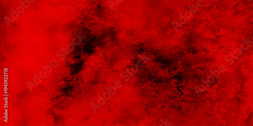 Dark abstract background with red grunge effect background. red velvet grunge texture fantasy smooth watercolor painted art design. Dark elegant red shades aquarelle paint	