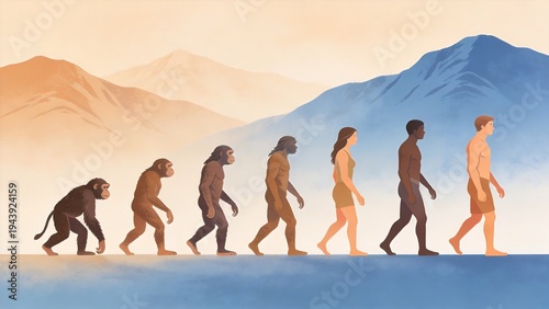 Human evolution from ape to modern man