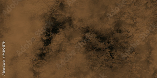 Eerie black background with billowing brown smoke on black background. old style dark brown grunge texture, brush painted . Old and grainy orange paper texture, vector,	