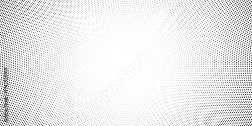 Halftone circle dotted background,  Abstract halftone gray white dots, Curved twisted pattern design, Monochrome curved twisted waved lines pattern texture modern templates for print and digital use.