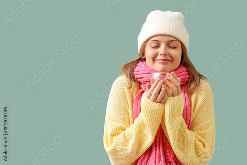 Young woman in winter cloth...