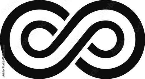 Symbol of infinity, endless loop, forever, eternity, continuous, limitless, everlasting, unending, without end