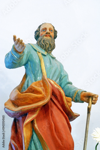 Saint Paul, statue in the parish church of the Holy Trinity in Sveta Nedelja, Croatia