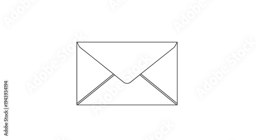 Simple closed envelope icon for communication and correspondence