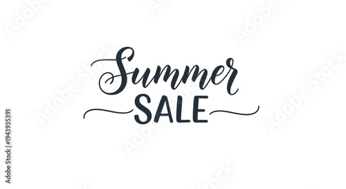 Summer sale vector label, discount text