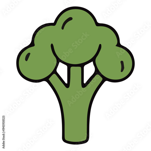 Simple Broccoli Icon