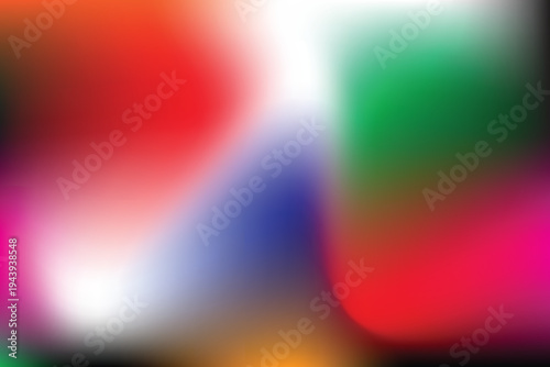 Abstract vibrant multicolor gradient blur background with glowing red green blue and pink light blend, smooth modern digital art backdrop for creative design