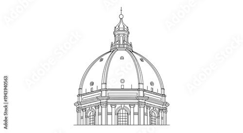 Dome of a large building.