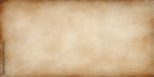 Vintage aged parchment sheet with a stained brown grunge texture and blank ancient paper surface for antique retro design