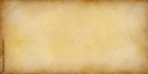 A blank vintage parchment sheet features a stained and aged brown texture with a grungy sepia pattern, creating an antique retro background that evokes an ancient worn paper design