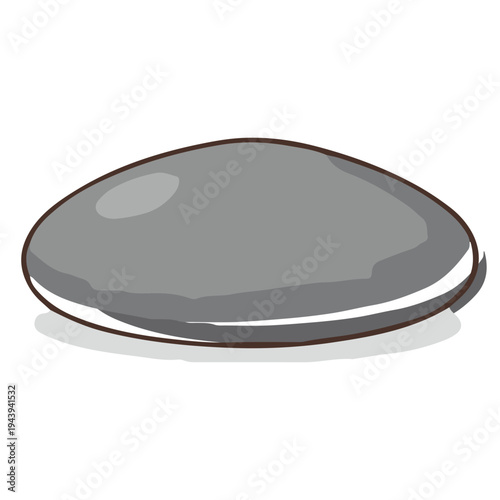 Smooth Gray Pebble Icon
