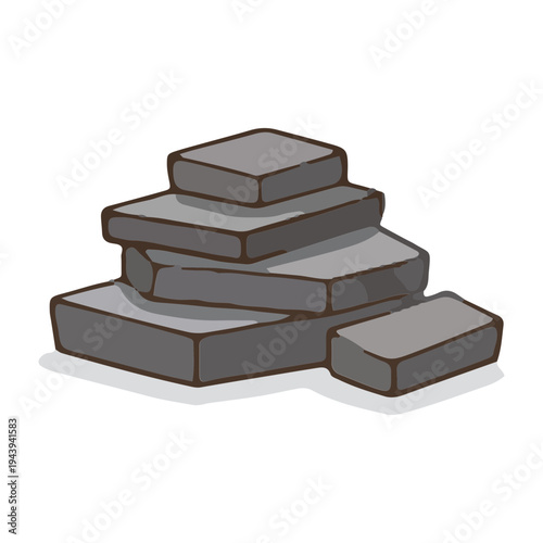 Stack of Gray Paving Stones