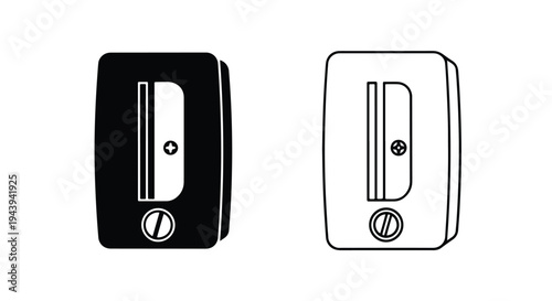 Sharpener Icons Set for UI Design and Branding - Line and glyph icon set - Minimalist, flat icon, outline, glyph, linear, clipart, sticker - icon set