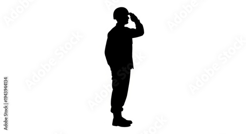 Man Looking Through Binoculars Silhouette.