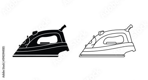 Iron Icons Set for UI Design and Branding - Line and glyph icon set - Minimalist, flat icon, outline, glyph, linear, clipart, sticker - icon set