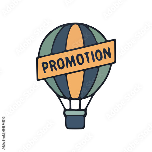 Hot Air Balloon Promotion Icon