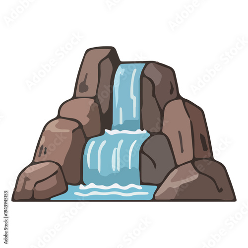 Cartoon Waterfall Icon
