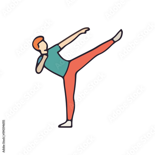Man Doing Side Kick Pose