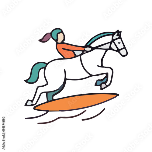 Equestrian Jumping Horse Icon