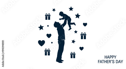 Father and child love happy moment.