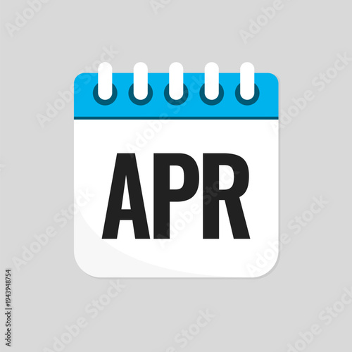 Vector template icon page calendar - April month