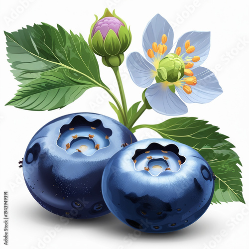 blueberry and mint