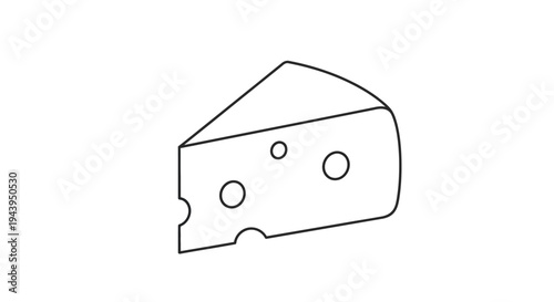 A wedge of cheese with holes.