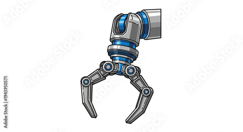 Robot claw mechanical arm closeup.