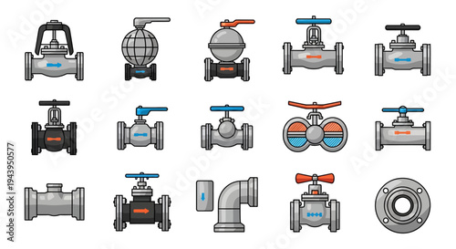 Industrial valves and plumbing components.