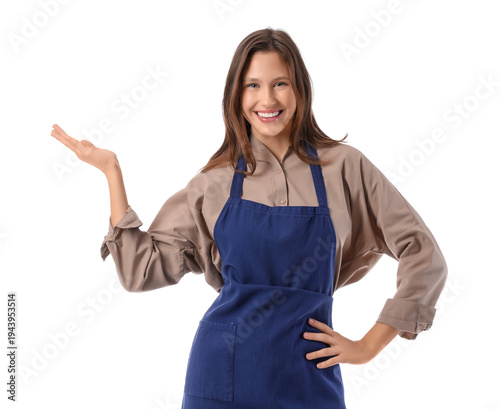Happy young female barista ...