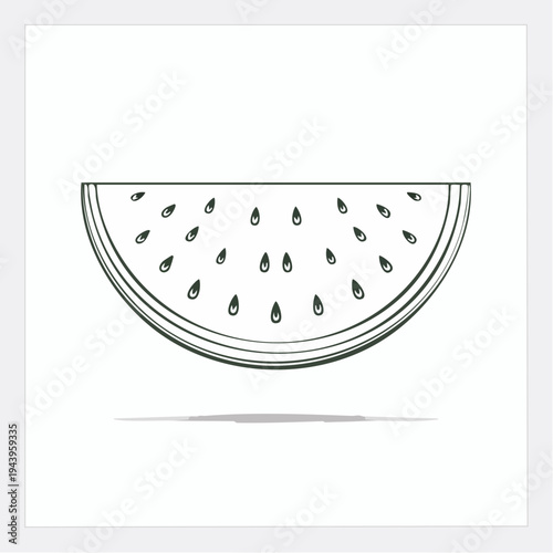 Refreshing Watermelon Slice Vector Illustration for Summer Freshness and Healthy Eating Icon Graphic Design