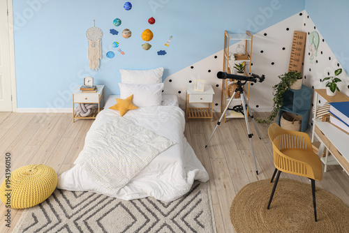 Interior of stylish childre...