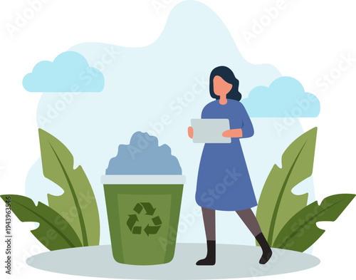 Illustration of ESG Concept with Environmental Social Governance Project