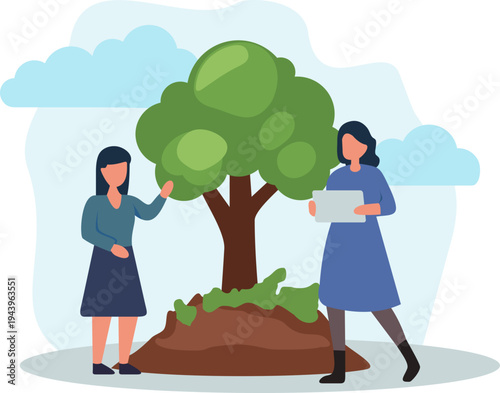 Illustration of ESG Concept with Environmental Social Governance Project