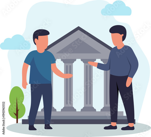 Illustration of ESG Concept with Environmental Social Governance Project