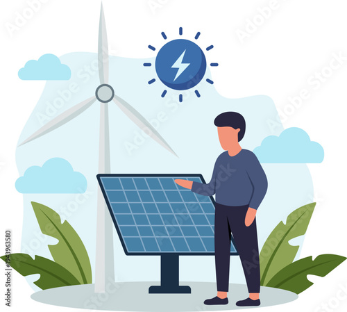 Illustration of ESG Concept with Environmental Social Governance Project
