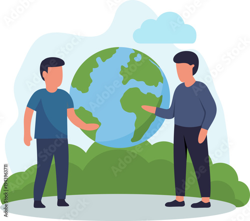 Illustration of ESG Concept with Environmental Social Governance Project