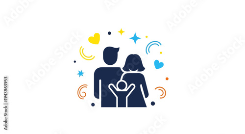 Couple Holding Hands Silhouette Illustration.