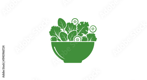 Fresh Green Salad: An eye-level shot captures a vibrant and healthy green salad, brimming with fresh, organic ingredients. The image highlights the natural beauty and appeal of wholesome eating.