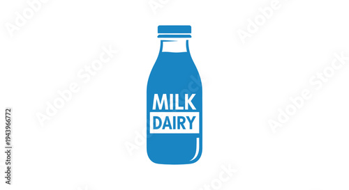 Refreshing Dairy Delight: A crisp and clean visual of a classic milk bottle, filled with creamy dairy goodness, symbolizing the purity and nourishment of a wholesome beverage.