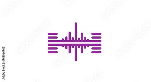 Purple Sound Wave: An elegant illustration of a purple sound wave symbolizing the essence of audio and sound. This image embodies clarity and sophistication.