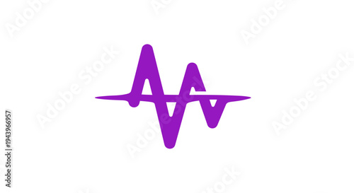 Abstract Sound Wave Icon: A stylized, vibrant sound wave pulses with energy, representing the essence of audio, music, or digital communication.