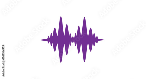 Visual Symphony of Sound: A vibrant waveform pulsates with energy, depicting the essence of audio dynamics and sound. A visual representation of a audio recording, sound wave pattern.