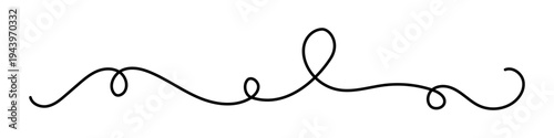 Line squiggle vector decoration element