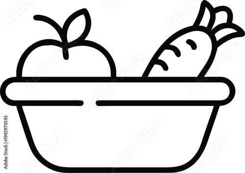 A hand holding a traditional domed serving dish vector illustration