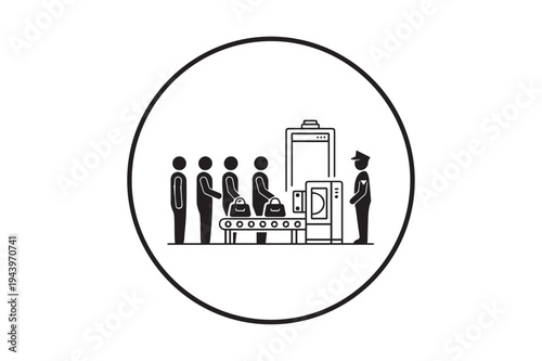Airport Security Checkpoint Line